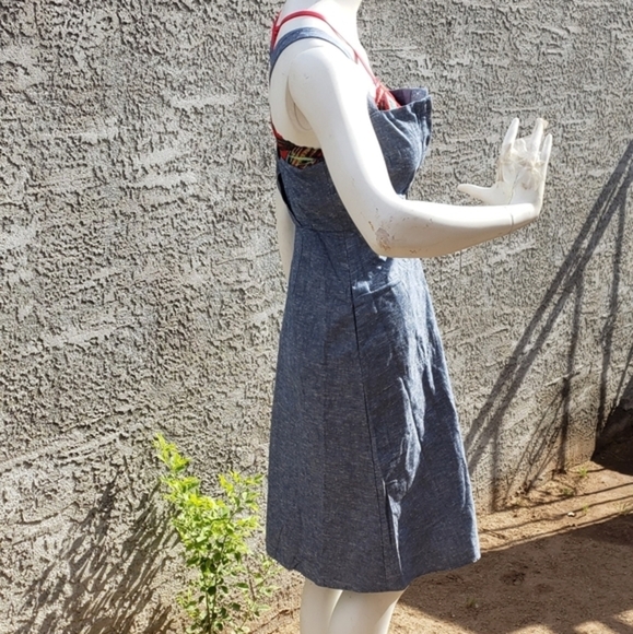 MADEWELL Button Front Chambray Tank Dress - Picture 7 of 9